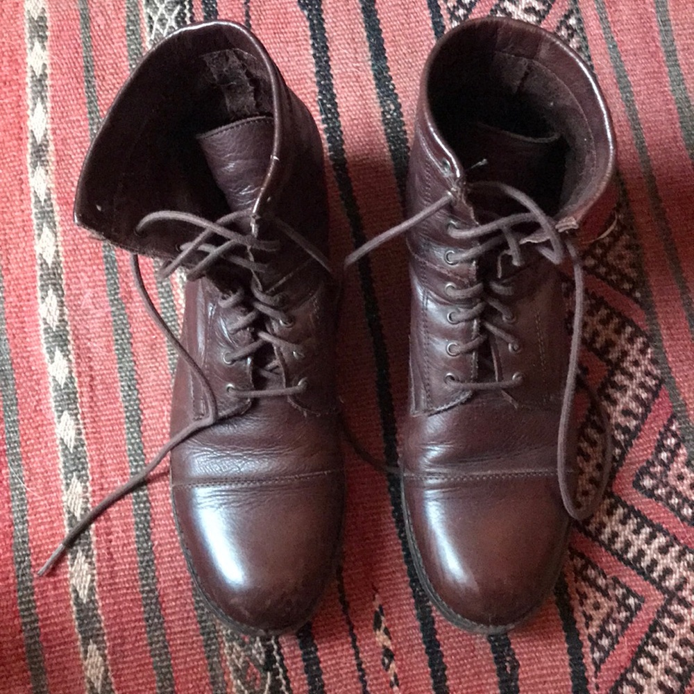 Frye Leather Lace-Up Boots